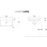 Умывальник Dreja Luxury 55 11055-KL