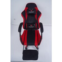 Игровое (геймерское) кресло Calviano 1584 (велюр, черный/красный)