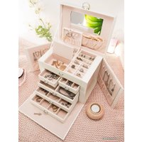 Шкатулка для украшений Joli Angel Медичи SR-790 (белый/экокожа)