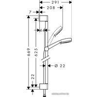 Душевой гарнитур  Hansgrohe Crometta 100 Multi [26650400]