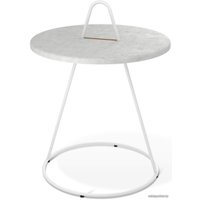 Журнальный столик Sheffilton SHT-CT36 (морская галька/белый муар)