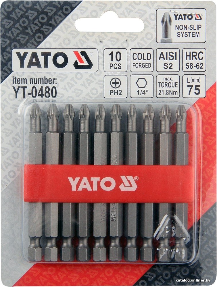 Набор бит Yato YT-0480 (10 предметов)