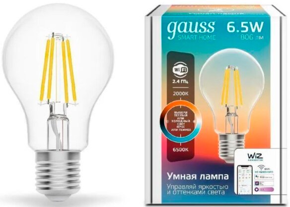 

Светодиодная лампочка Gauss Smart Home 1220112