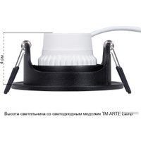 Точечный светильник Arte Lamp Fuji A2865PL-1BK