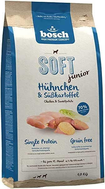 

Сухой корм для собак Bosch Soft Junior Chicken&Sweet Potato 1 кг (Юниор Цыпленок с Бататом)