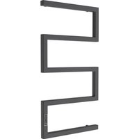 Полотенцесушитель Маргроид Ferrum Snake СНШ профильный 80*50 Черный матовый, скрытого монтажа, таймер слева