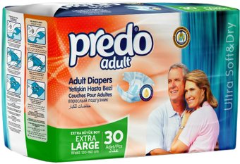 Подгузники для взрослых Predo ХL 120-160см AD-134/extra large (30 шт)