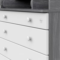 Детский комод Атон Мебель Maks раскладной (древесина графит/белый)