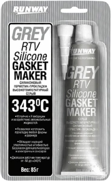 

Runway Герметик силиконовый серый 85г (серый) RW8503