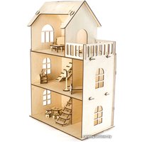 Кукольный домик Woody С мебелью 02529