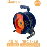 Удлинитель на катушке Glanzen EC-40-003