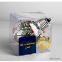 Елочная игрушка Luazon Ветка ели 4357251 (теплый белый)