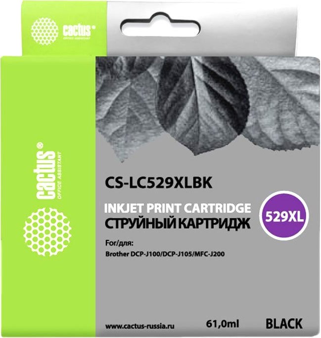 

Картридж CACTUS CS-LC529XLBK (аналог Brother LC529XLBK)