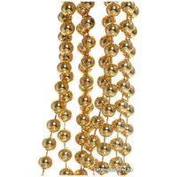 Бусы Серпантин на ёлку 2.0 м шарик средний (золотистый) 196-128
