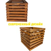 Кашпо Четыре Солнца Кубик (коричневый)