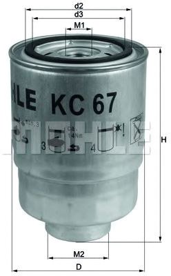 

Топливный фильтр Mahle Knecht KC67