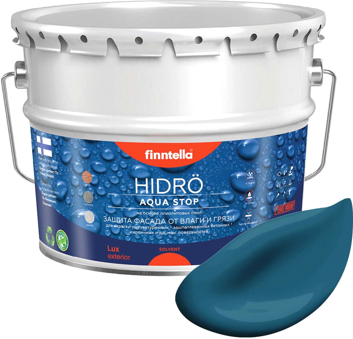 

Краска Finntella Hidro Myrsky F-14-1-9-FL011 9 л (бирюзовый)