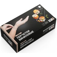 Виниловые перчатки A.D.M Виниловые 7 гр (S, 100 шт, белый)