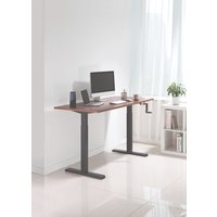 Стол для работы стоя ErgoSmart Manual Desk 1360x800x36 мм (дуб мореный/белый)