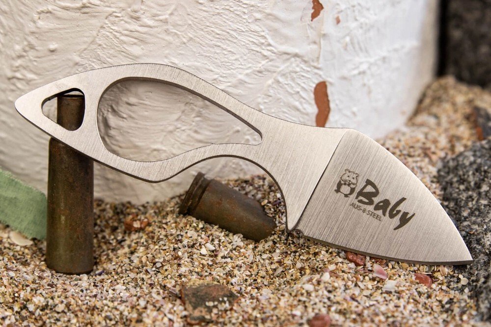 Нож-брелок Kizlyar Supreme Baby (Mini Hammy) AUS-8 StoneWash