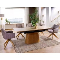 Кухонный стол Signal Monaco 160-200/90 (травертин/дуб)