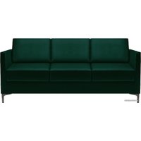 Диван Brioli Ганс трехместный (экокожа, L15 зеленый)