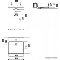 Умывальник Creavit Next 50x50 NX256-00CB00E-0000