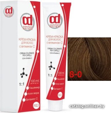 Крем-краска для волос Constant Delight Crema Colorante с витамином С 8/0 светло-русый натуральный