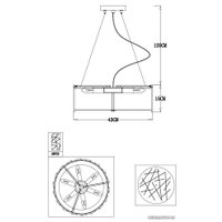 Подвесная люстра Arte Lamp Galatea A1222SP-6CC