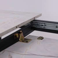 Кухонный стол Lepremo AV 1209/1 МДФ раздвижной 1200-1600x800 (Азул Оникс/черный)