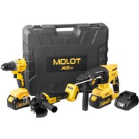 Molot MBD 1825 Li XLT Lite SET 2318139 (перфоратор, УШМ, шуруповерт, 2 АКБ, кейс)