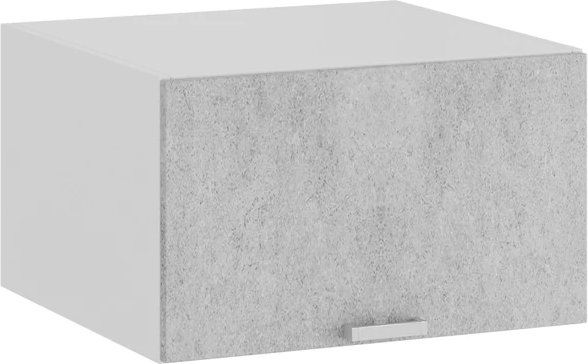

Шкаф навесной Трия Гранита 1В6ГП с одной откидной дверью (белый/бетон снежный)