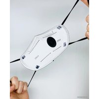 Респиратор-полумаска 3D Mask Респиратор KN95 FFP2 с клапаном выдоха (черный, 1 шт)