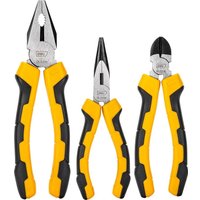 Набор пассатижей Deli EDL2008-3 (3шт, желтый/черный)