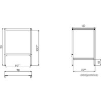  Millwood Венеция 3 70 (дуб белый craft/черный)