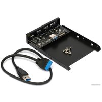 Планка портов на переднюю панель Gembird FP3.5-USB3-3A1C