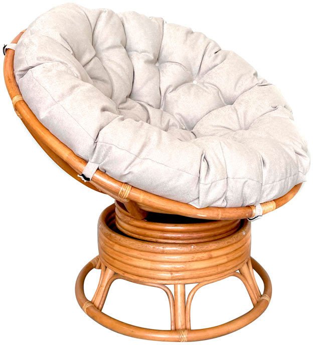 Садовое кресло Calamus Rotan Papasan 23/01B (бежевый/коньяк)