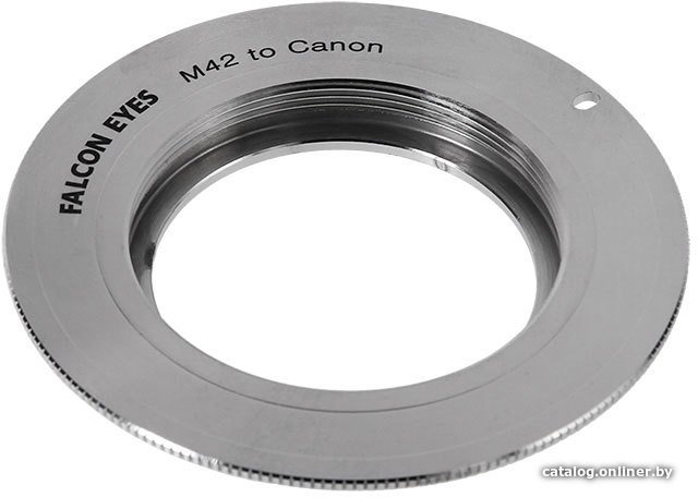 Адаптер Falcon Eyes M42 на Canon (серебристый)