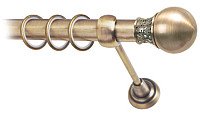 

Карниз для штор Lm Decor Тифани 037 1р гладкий 25мм (антик, 3.6м)
