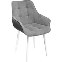 Стул Трия Шато конус Т2 (белый муар/велюр серый)