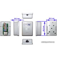 Розетка компьютерная TWT TWT-SM1-45/S6-WH