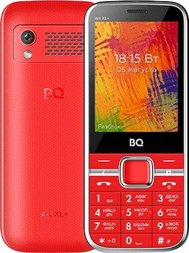

Кнопочный телефон BQ BQ-2838 Art XL+ (красный)