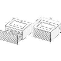  Salini Тумба под умывальник Touch Н 60 T600H1C (кремовый)