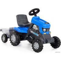 Педальная машинка Полесье Каталка-трактор с педалями Turbo с полуприцепом 84637