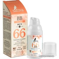 BB-крем Sativa Ухаживающий с тонирующим эффектом 66 Rose Beige SPF15