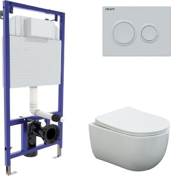 Унитаз подвесной Berges Wasserhaus Ventas Rimless + Visam Slim 525 EX-043239 (с сиденьем)