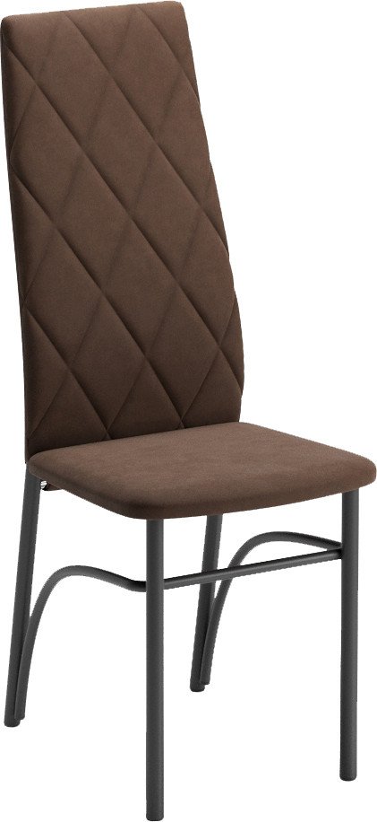 Стул Табурет Малибу ромб Бренди (31 коричневый/черный каркас)