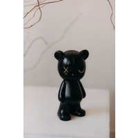 Статуэтка К.РАМА Мишка кожаный Kaws & Bearbrick (черный)