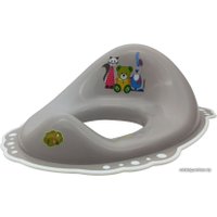 Детская накладка на унитаз Maltex Мишка и друзья 5337 (серый/белый)