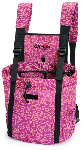 Рюкзак-переноска Camon C758/A открытый S (розовый в треугольники)